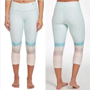 3/$25‎ Calia Capri Leggings XS Mid Rise Athletic Workout Ombre Mint Green Tan